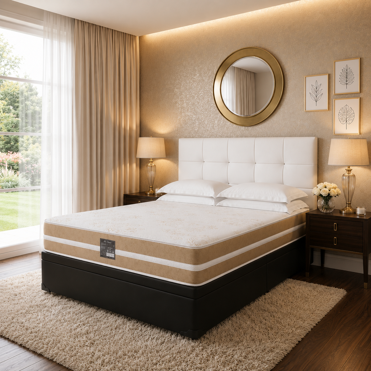 PROMOÇÃO - COMBO BASE BAÚ CASAL + COLCHÃO ISO 24 + CABECEIRA TIFFANY