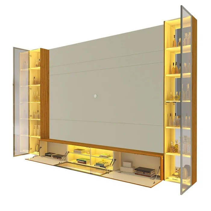 HOME LUMINARE 2.95 + 2 CRISTALEIRAS - TV ATÉ 85" - GELIUS - Imagem 3