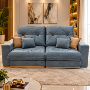 PROMOÇÃO - SOFÁ GRAN BEST 2.50 - RETRÁTIL E RECLINÁVEL MOLAS